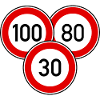 Tempolimit 100 - 80 - 30