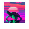 Tortue aquatique Beach Sunset