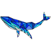 Geometric Whale - Abstract Marine Mammals