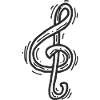 Joyful music note