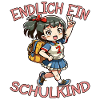 Endlich ein Schulkind Anime Mädchen