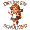 Endlich ein Schulkind Anime Mädchen