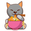 Japanese Ramen Food Cat Lovers
