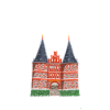 Holsten Gate Lübeck, landmark Schleswig-Holstein
