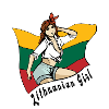 Lithuania girl flag design