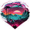 Synthwave Sunset 80s Geschenk