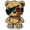 Eye patch cute bear