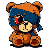 Eye patch cute bear