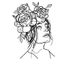 Woman // Flowers // Illustration
