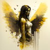 Ange femme jaune