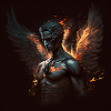 Fiery demonic angel