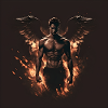 Fiery demonic angel