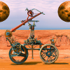 Mars car in steampunk style