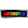 Kartenspiele bunter Schriftzug