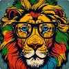 Intello Lion Pop Art