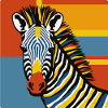 Zebra in Pop Art
