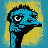 Ostrich in Pop Art