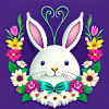 Flowers and Easter Bunny