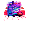 Vaporwave City Sunset