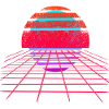 Retro Wave Sunset Vaporwave