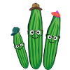 Cucumber family,cucumber,cucumber,cucumber, glasses