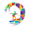 Low Poly Surfer Polygon Surf