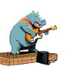 Kok l'hippopotame à la guitare