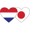 Holland Japan Flag Heart