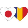 Japan Romania Flag Heart