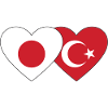 Japan Turkey Flag Heart