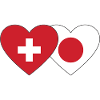 Switzerland Japan Flag Heart