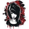 emo girl Sticker