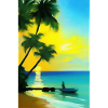 Caribbean Palm Trees Beach