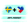 Philippines and Sweden 100% perfect/gift