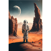 Astronaut Desert Landscape Moon Space