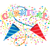 Karneval bunt Konfetti