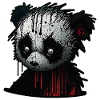 Panda triste et effrayant