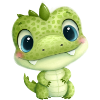 cute baby crocodile with eyes