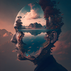 Head With a Landscape Inside