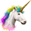 Farbenfrohes Einhorn