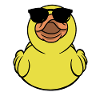 Rubber duck with sunglasses