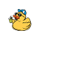Funny rubber duckling