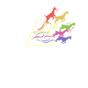 Lama Prism Rainbow Light Física divertida