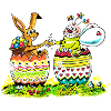 Blühwürmchen grüßt Osterhase
