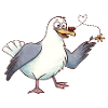 Möwe und Marienkäfer