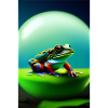 Bunter Frosch