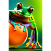 Bunter Frosch