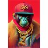 Cool monkey with gold chain
