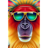 Cool monkey with sunglasses