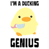 I'm A Ducking Genius - Grappige eend met mes Meme